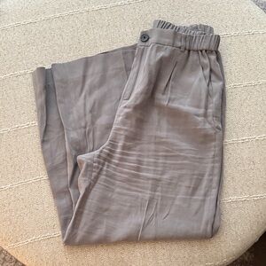 Open Edit Gray Pleated Trousers